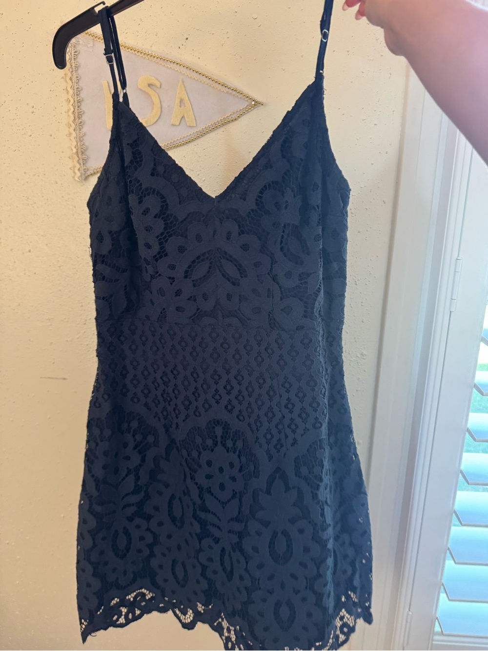 Lace Navy Dress Abercrombie and Fitch